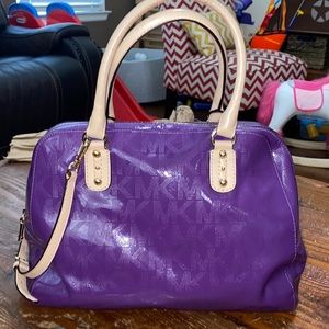 Purple Michael Kors patent purse